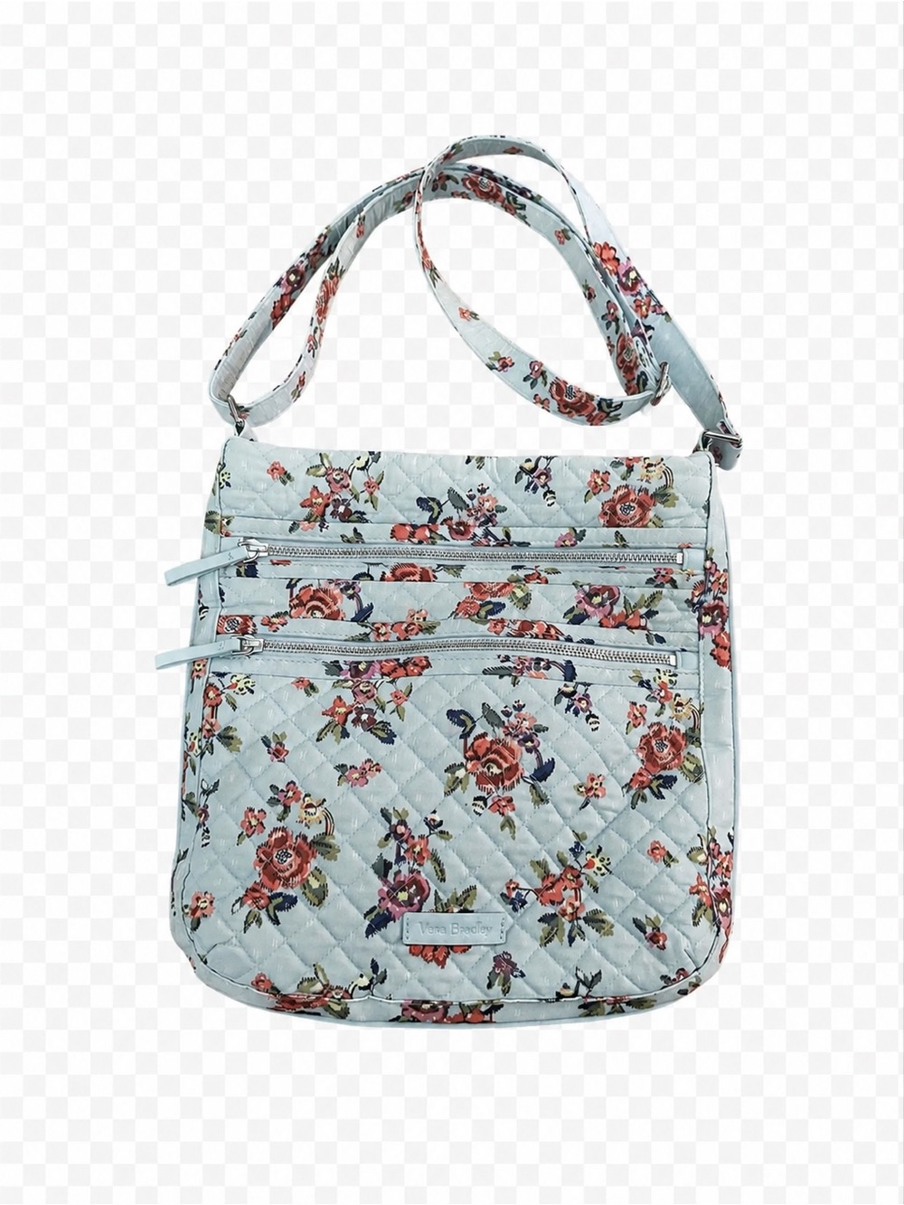 Vera Bradley Quilted Floral Crossbody Bag - Light Blue Floral